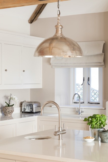 Integrated island prep sink landstil-koekken