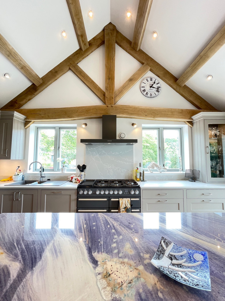Shaker beamed kitchen
