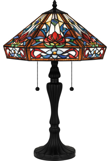 Quoizel TF16142 Brenner 2 Light 24" Tall Tiffany Table Lamp - Victorian ...