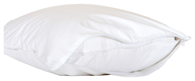 Tribeca Pillow Protector White Queen Contemporary Pillow