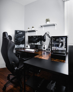 75 Beautiful Modern Home Office with a Freestanding Desk Ideas and