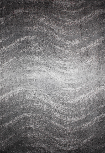 Contemporary Ombre Waves Polypropylene Rug Area Nuloom Ombre Waves Rug Gray 5 X8 Contemporary Area Rugs