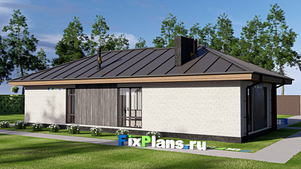 Проект одноэтажного дома 10х16м S99м2 F-18089