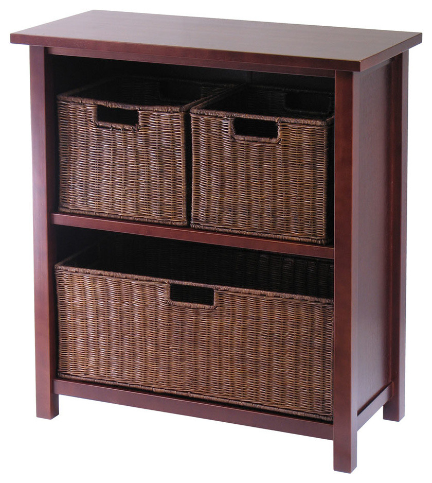 Milan 4pc Cabinet/Shelf with 3 Baskets