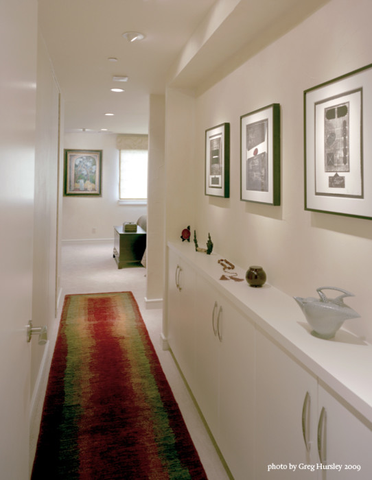 This is an example of a contemporary hallway in Austin.