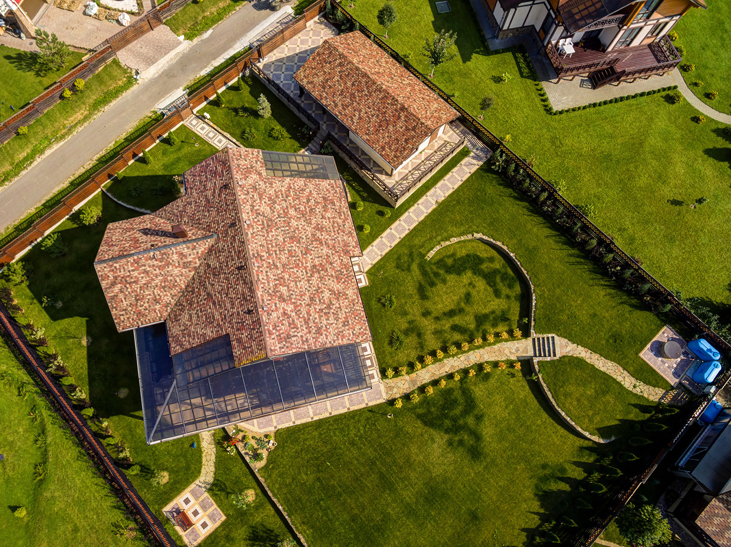 Аэросъёмка загородного дома