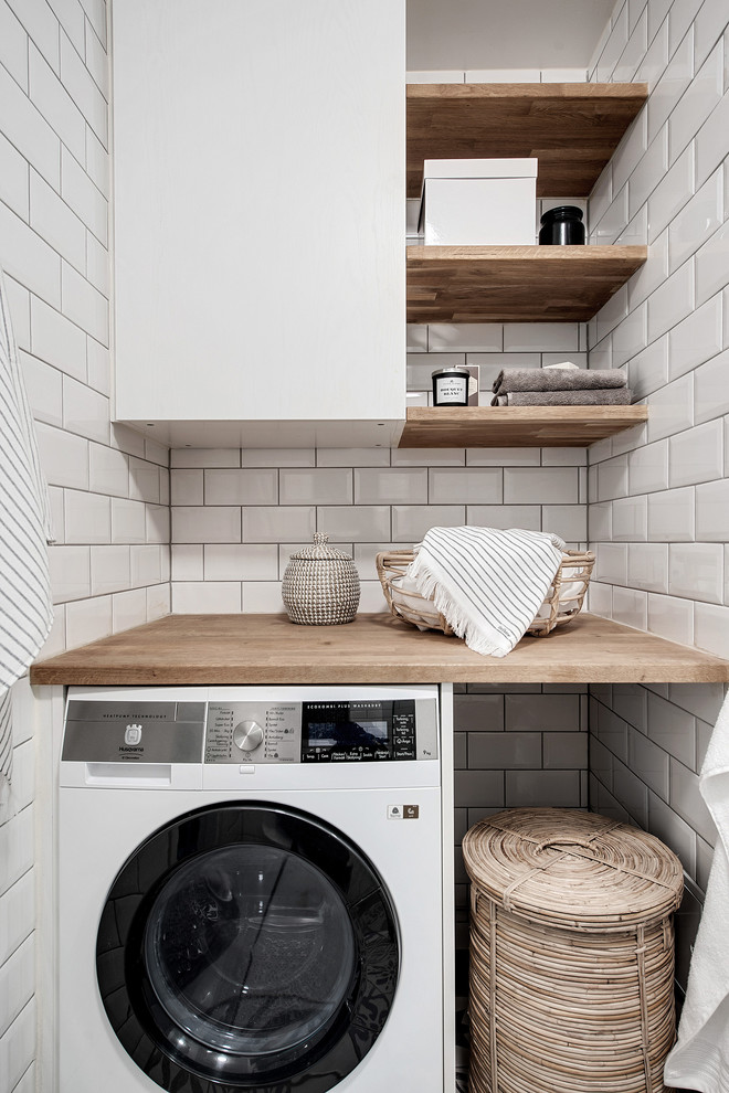 Photo of a scandinavian laundry room in Gothenburg.
