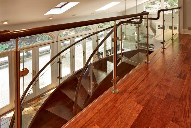 Curved Stair contemporain-escalier