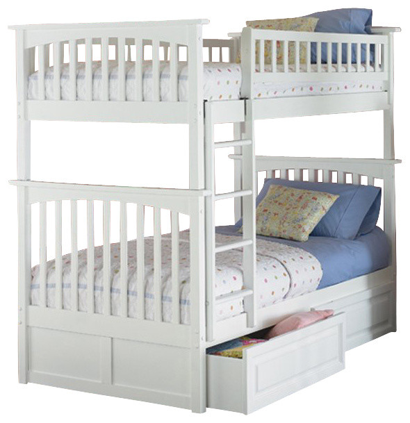 Atlantic Furniture Columbia Twin over Twin Bunk Bed-Natural Maple