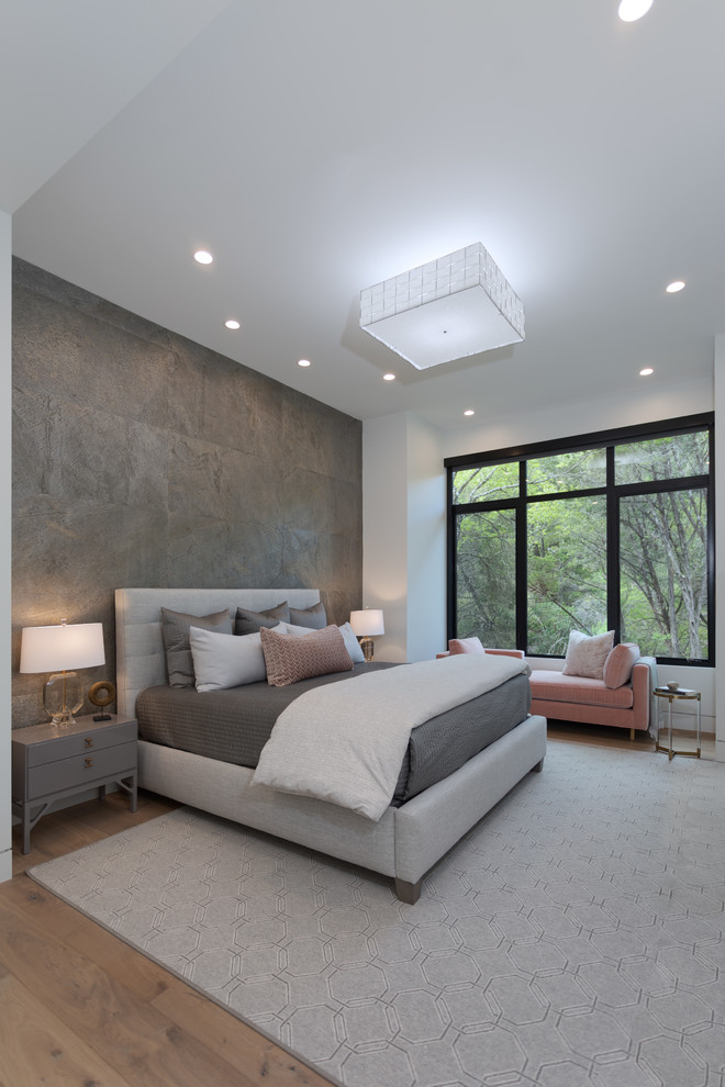 Bedroom - modern bedroom idea in Austin