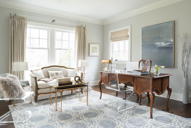 Shingle Style New Construction transitional-home-office
