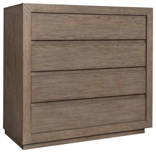Resto Weathered Gray 4 Drawer Chest, Queen