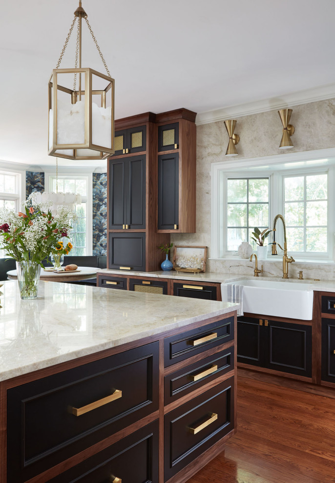 Example of a transitional kitchen design in Bridgeport