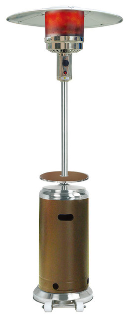 7 Steel Umbrella Propane Patio Heater Bronze Stainless Finish 7 Steel Umbrella Propane Patio Heater Bronze Stainless Finish