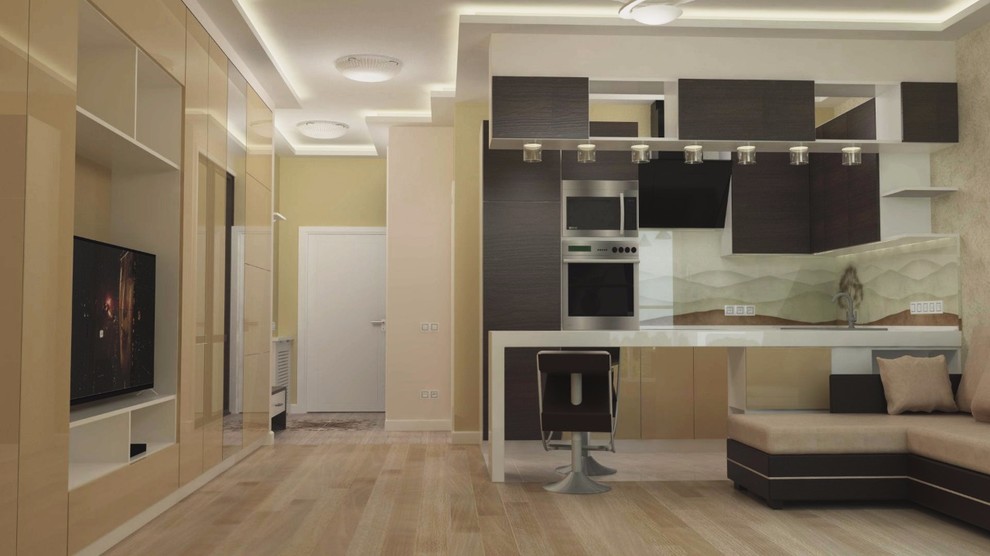 Гостиная в кофейных тонах