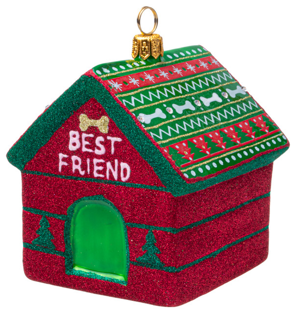 Best Friends Dog House Eclectic Christmas Ornaments by Joy To The