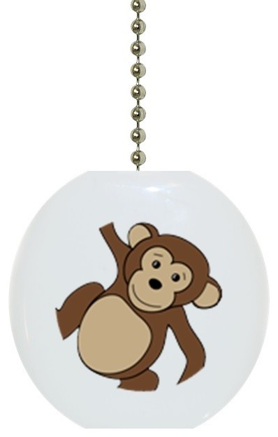 Jungle Animal Monkey Head Ceiling Fan Pull Traditional Ceiling