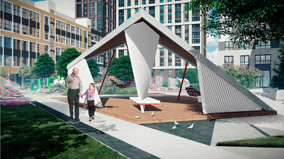 Концепция благоустройства и озеленения территории ЖК в Уфе