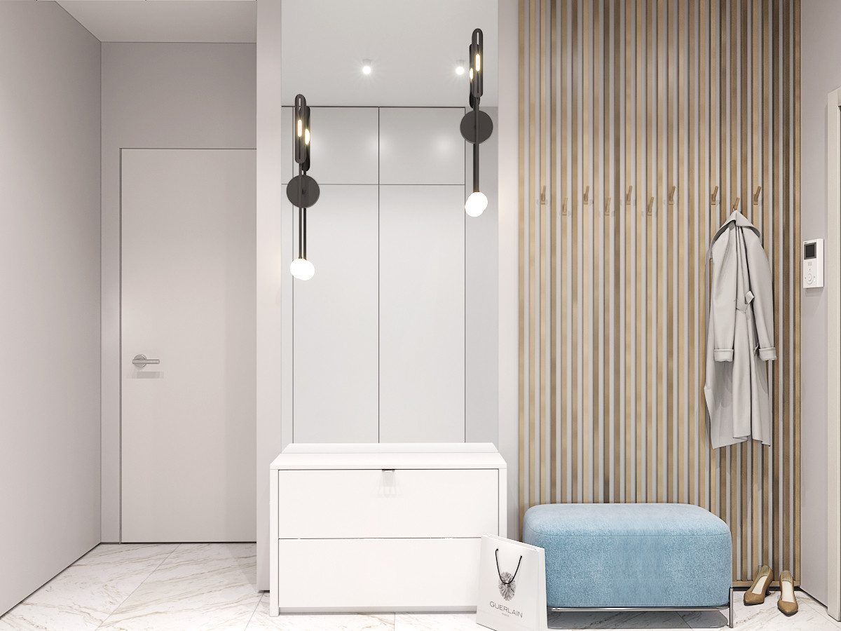 Тонкий минимализм, прихожая