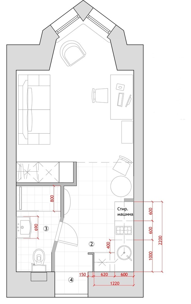 Интерьер студии на наб.Фонтанки