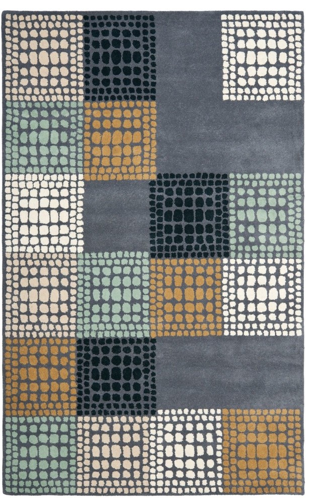 Wyndham Area Rug, Rectangle, Gray, Multi Color, 5'x8'