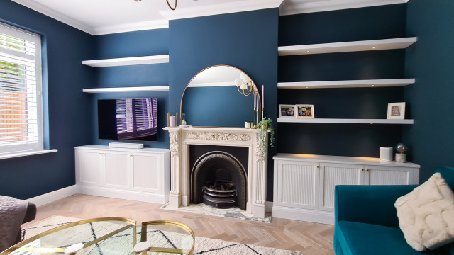 Reeded Alcove Units moderne-dagligstue