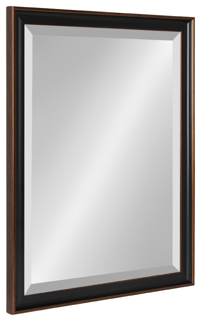 Framed Beveled Wall Mirror, Bathroom Vanity Mirrors Oil Rubbed Bronze