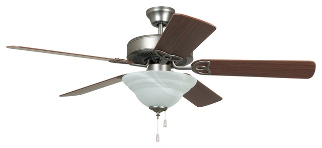 Ellington Builder Deluxe 52 Antique Nickel Builder Ceiling Fan With 5 Blades