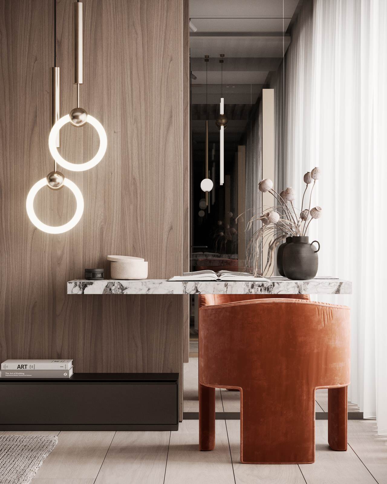 Modern megalopolis apartment