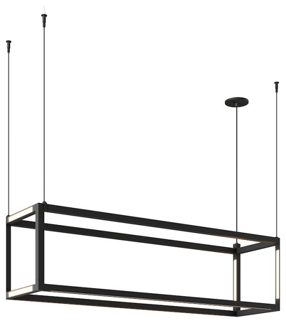 Tech Lighting Brox BR 48" Linear Suspension, Nightshade Black