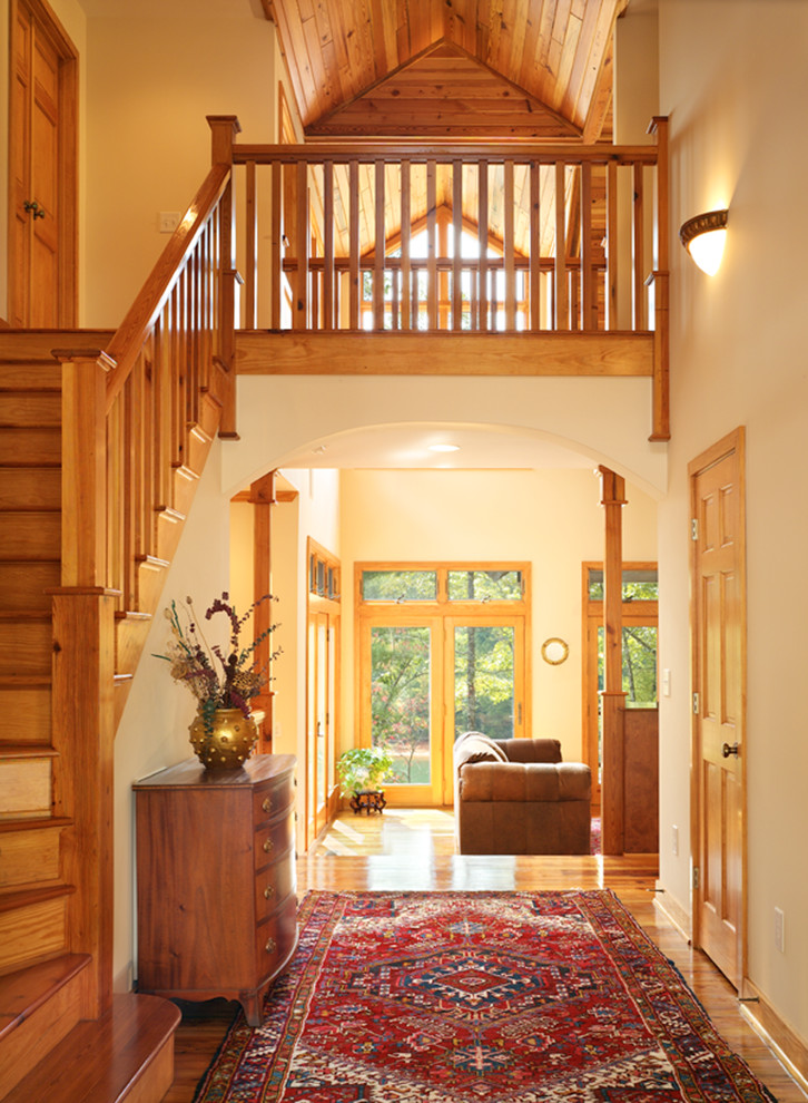 Entry Hall, Stair and Bridge frame panoramic view