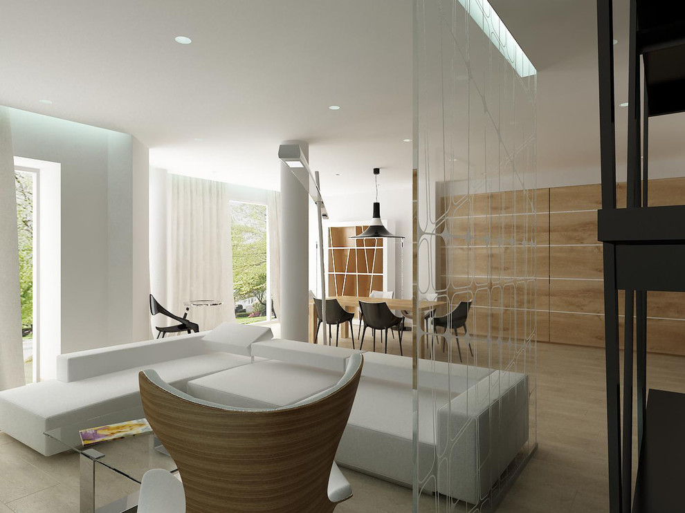 Гостиная-столовая в современном стиле