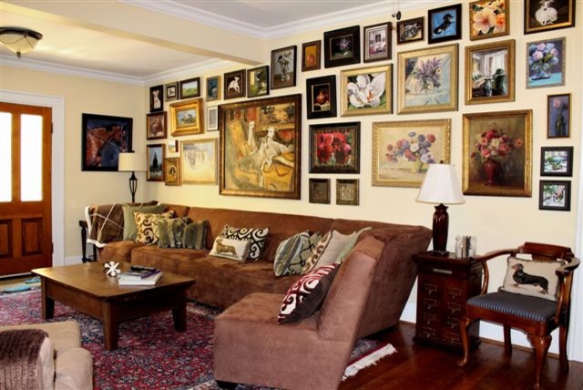 Eclectic Living Cincinnati Paintings, paintings, and more paintings eclectic-living-room