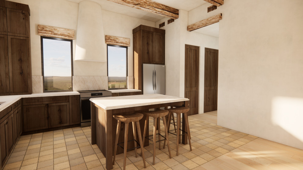 Mountain style kitchen photo in Phoenix