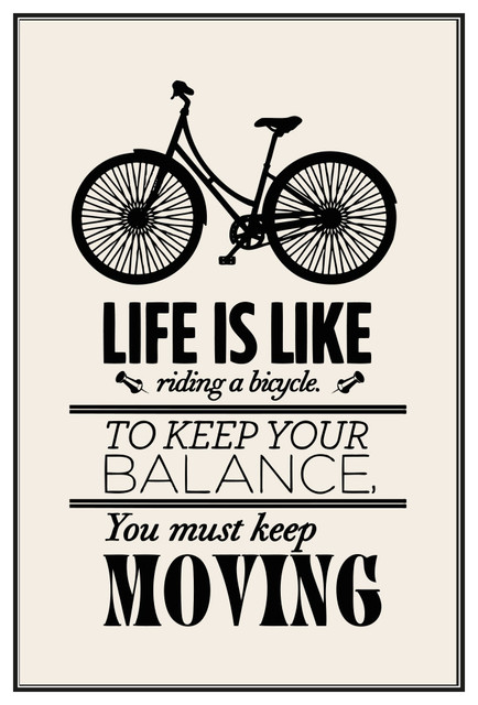 NEW Albert Einstein Motivational Quote POSTER Life Is Like Riding a Bicycle