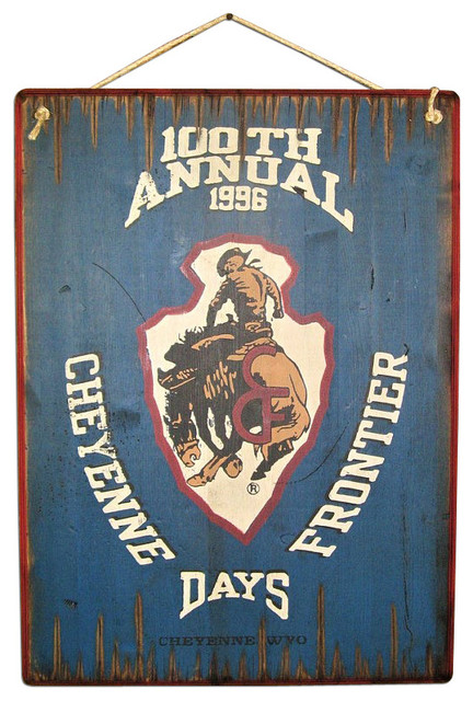 office idea Cheyenne Frontier Days Western Roots rodeo metal tin sign