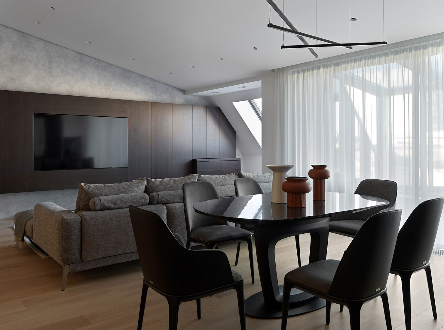 Мансардная квартира для семейной пары с 2-мя детьми в ЖК  Полянка/44