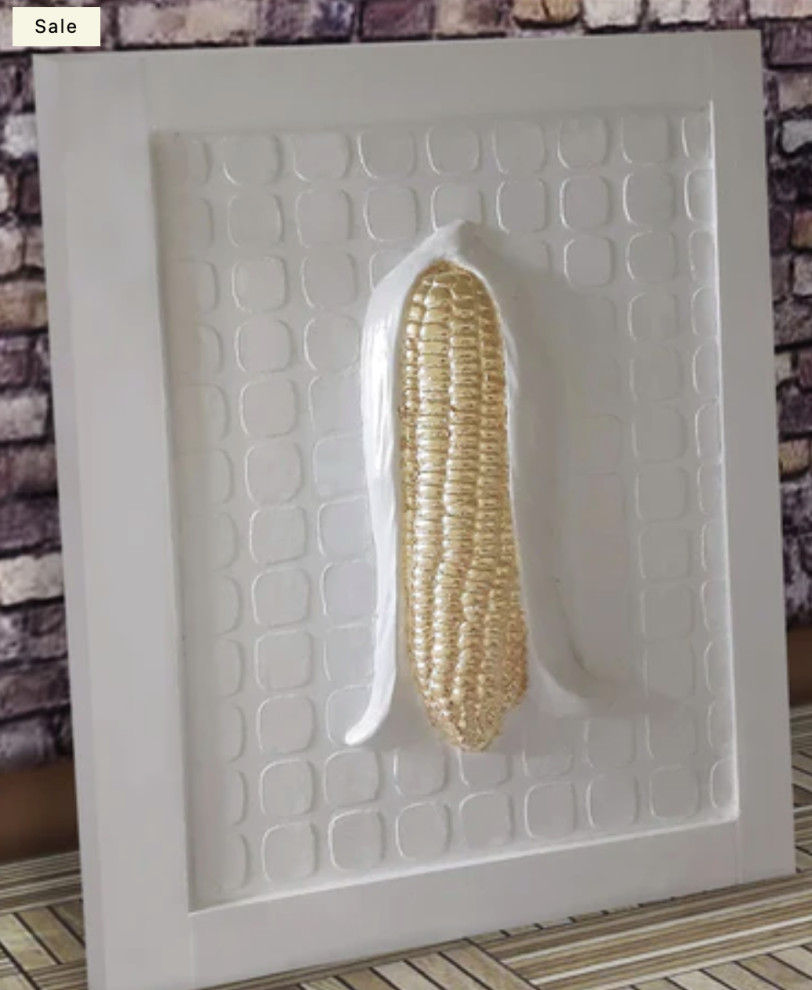 Gold Leaf Corn: Eclectic Kitchen Cabinet Doors