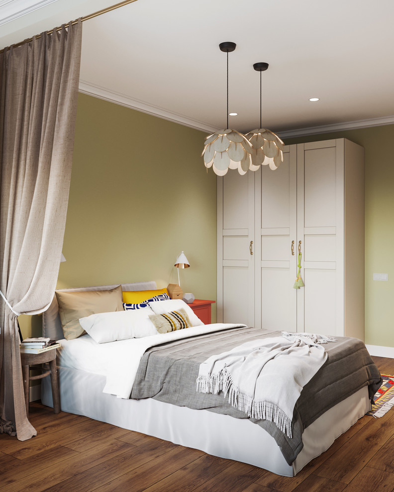 Спальня в проекте Яркая Скандинавия