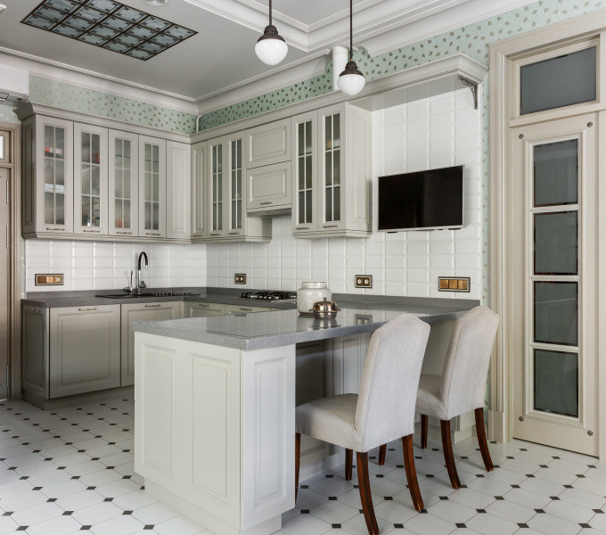 Интерьер дуплекса в поселке Бристоль Московская область. Правое крыло