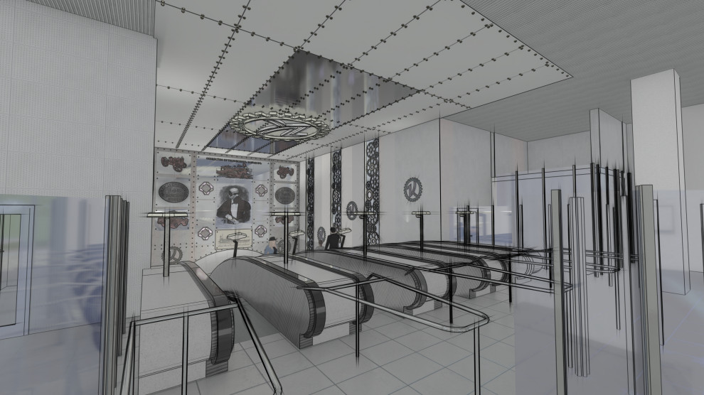 Эскизный проект станции метро #artist_ss