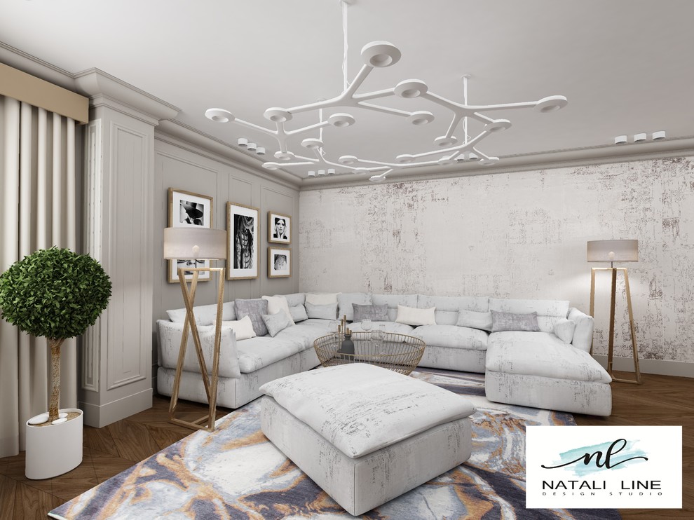 Проект квартиры 98.9кв.м. был создан для молодой семейной пары с тремя  детьми