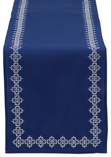 Mosaic Tile Embroidered Table Runner