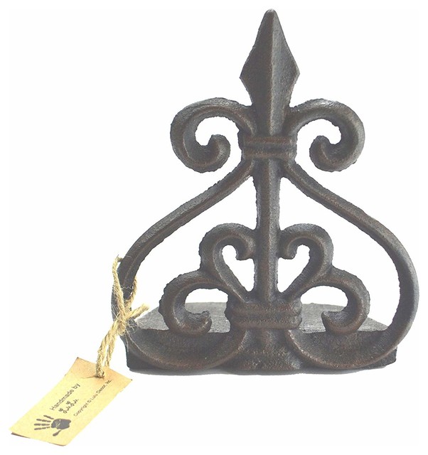 Cast Iron Fleur De Lis Door Stop Mediterranean Door Stops By
