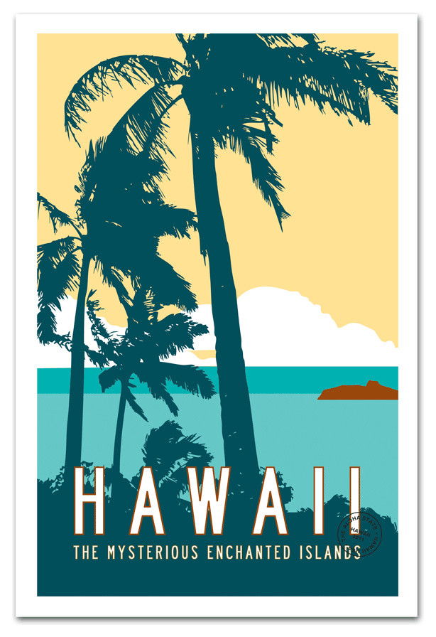 Details about   Vintage Travel Print Hawaii 12x16" Rare Hot New A273 