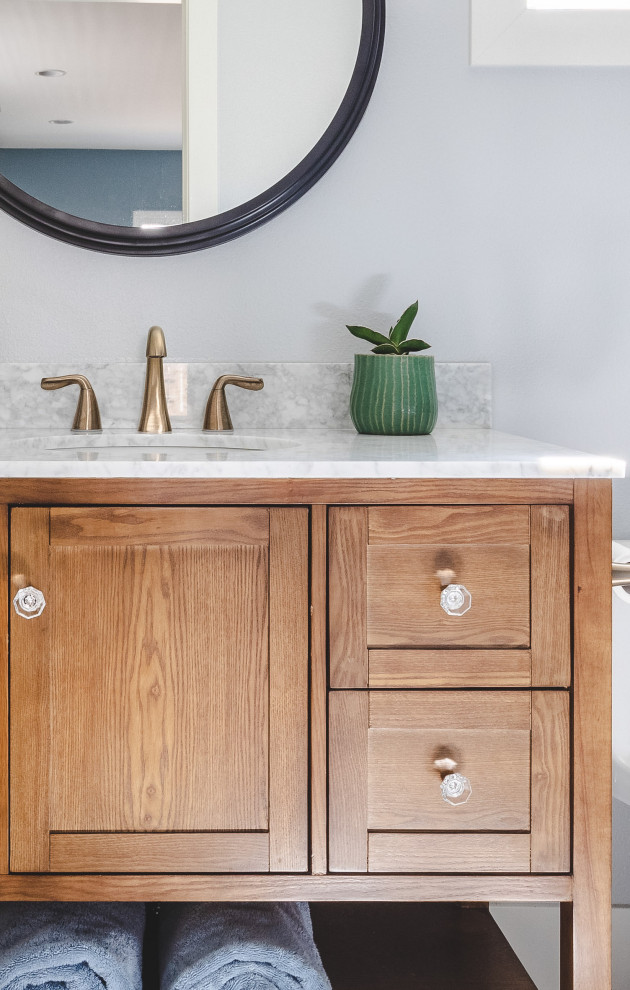 Inspiration for a transitional home design remodel in Denver