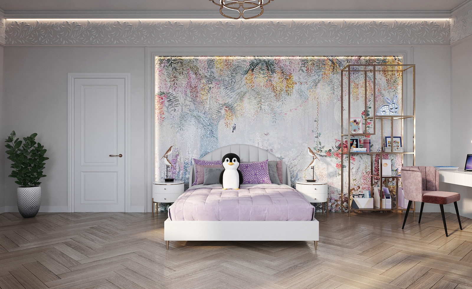 Детская в сиреневых тонах