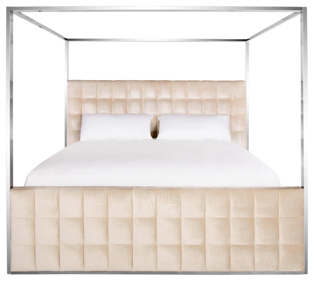 Alecxi Velvet Canopy Bed Contemporary Canopy Beds by Safavieh