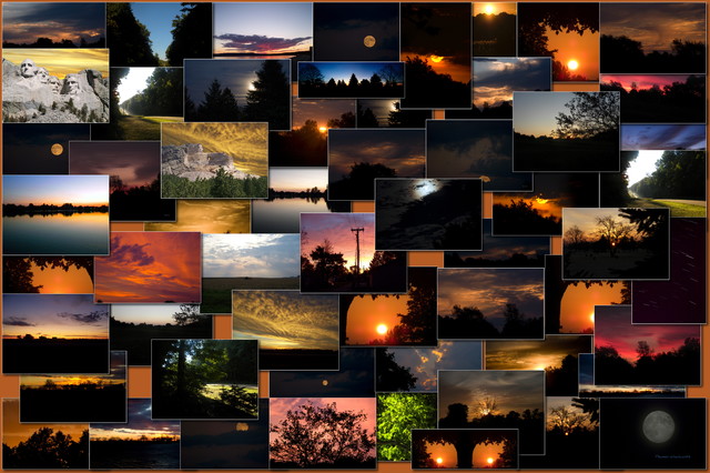 SunRises and SunSets Collage Rectangle