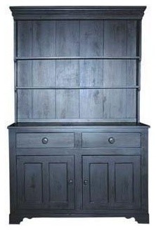 2-Drawer Country Sideboard w 4 Ft. Wide Hutch (Driftwood)